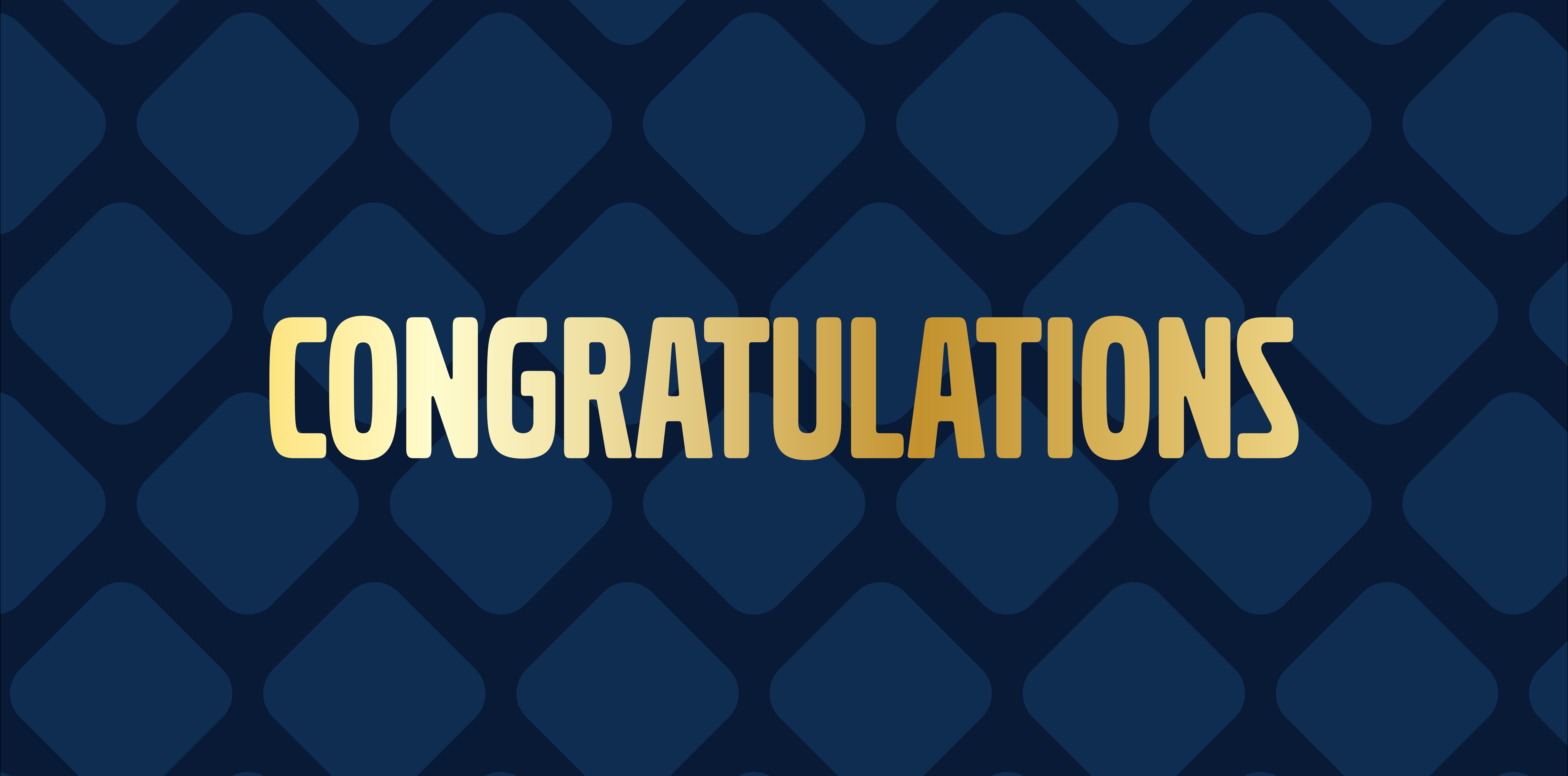 Congratulations poster on completing VISTA first challenge